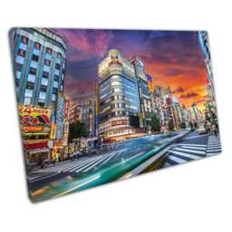 Tokyo Urban Streetscape Canvas Vibrant Advertising Signs Wall Art For Home & Office Decor - thumbnail 1