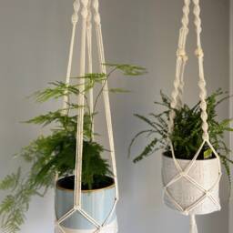 Plant Hanger Indoor, Macrame Hanging Wall Planter, Ceiling Holder, Artificial Flower Basket, Trailing Ivy Holder - thumbnail 2