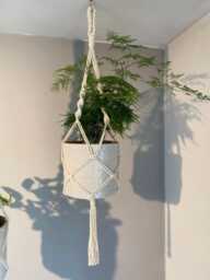 Plant Hanger Indoor, Macrame Hanging Wall Planter, Ceiling Holder, Artificial Flower Basket, Trailing Ivy Holder - thumbnail 1