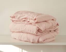 Blush Linen Duvet Cover European Bedding, King & Queen Sizes - thumbnail 1