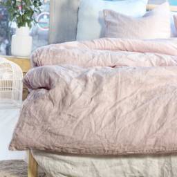 Blush Linen Duvet Cover European Bedding, King & Queen Sizes - thumbnail 2