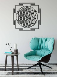Wall Sticker Flower Of Life Yantra - Decal - thumbnail 1