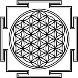 Wall Sticker Flower Of Life Yantra - Decal - thumbnail 2