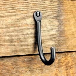 Hand Forged Iron Key Hook - Round Rustic Wall Mount - thumbnail 3
