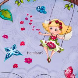 Baby Girl Nursery Wall Decal Personalized Name D??cor Art Print Fairies Nature & Butterflies - thumbnail 4