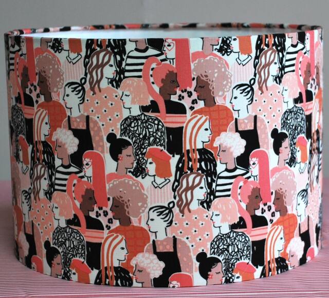 Handmade Strong Women Lampshade Alexander Henry Novelty Fabric - image 1