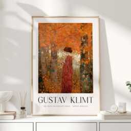 Gustav Klimt, Klimt Poster, Museum Exhibition Wallart Print, Poster Tree Of Life, Forest - thumbnail 1