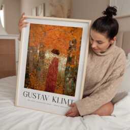Gustav Klimt, Klimt Poster, Museum Exhibition Wallart Print, Poster Tree Of Life, Forest - thumbnail 3