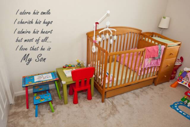 My Son Wall Decal. I Adore His Smile. Cherish Hugs. Admire Heart.. But Most Of All Love That He Is My Son - Vinyl Decal - image 1