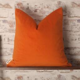 Sunset Orange & Teal Velvet Cushion Cover Mid-Century Modern Boho Pillow 20x20 - thumbnail 2