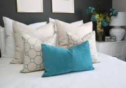 Turquoise Velvet Suede Pillow Cover 12x20 18x18