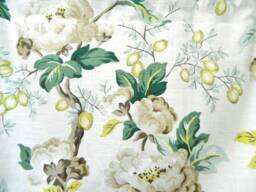 Osanna-Cypress By Charlotte Moss Floral Pattern Window Valance Corded Lined Rod Pocket Scalloped Made To Order - thumbnail 2