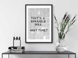 That's A Terrible Idea Newspaper Poster - Funny Print Room Wall Art Quote For All The Family- A5 A4 A3 Framed Or Unframed - thumbnail 1