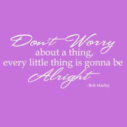 Bob Marley Wall Decal Vinyl Don't Worry Quote Living Room Bedroom Decor - Wd0035 - thumbnail 2
