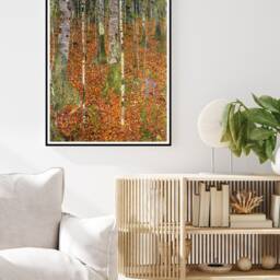 Gustav Klimt Poster, Farmhouse With Birch Trees, Wall Art Decor, Nouveau, Home Interior Design, Modern Art, Gift Idea, Print - thumbnail 3