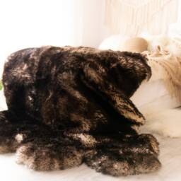 On Sale Sexto Sheepskin Rug - Long Rug Shaggy Chair Cover Area Black Carpet - thumbnail 3