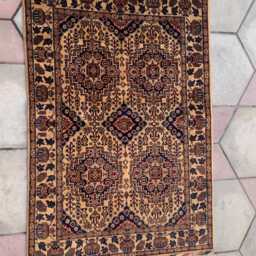 Handwoven Afghan Wool Rug 6.2x4.1 Ft Beljik Naksha Tribal Carpet - thumbnail 4