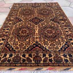 Handwoven Afghan Wool Rug 6.2x4.1 Ft Beljik Naksha Tribal Carpet - thumbnail 2