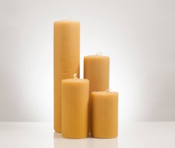 3??? Rolled Beeswax Pillar Candle - thumbnail 1