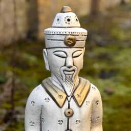Industrious Chinese Man Sculpture Concrete Figurine Outdoor Soldier Statue Zen Garden Ornament Flower Pot Decoration Lover Gift - thumbnail 2