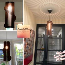 Wooden Ceiling Light, Wood Lamp, Pendant Light, Chandelier Lighting, Geometric Lamp, Dining Light, Pendant Lights Wood, Modern - thumbnail 2