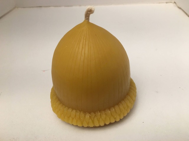 Acorn Beeswax Candle Yellow , Large Candle. 3 Inches Tall X Wide - image 1