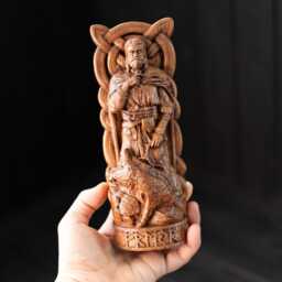 Freyr God Of Peace & Fertility Statue Nown As Yngvi in Midgard. Norse Paganism Traditions For Asatru Altar. Viking Yule Gift - thumbnail 3