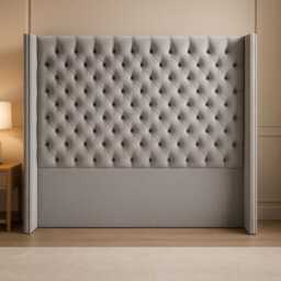 Plush Velvet Chesterfield Headboard - 60 - thumbnail 2