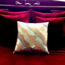 Christmas Bedding, Luxury Dark Red Bedspread, Couture Luxe Velvet Bed Linen, Available in Multiple Sizes, Shams Also - thumbnail 2