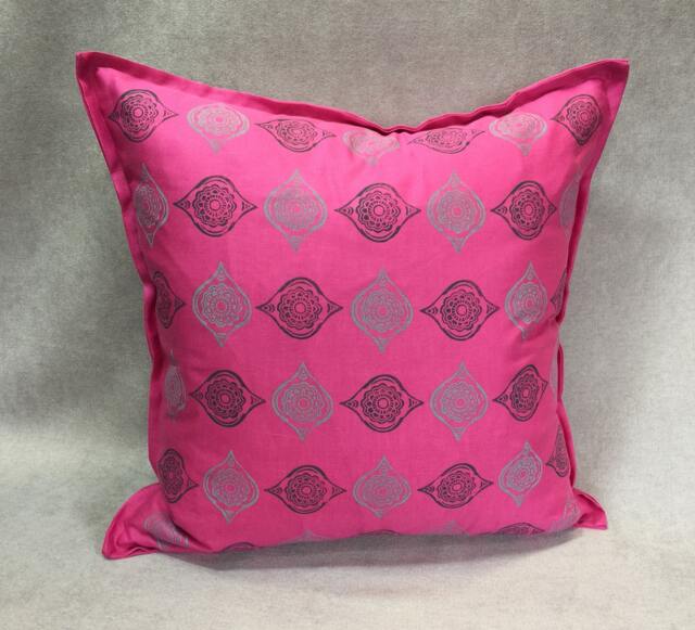 Hand Block Printed Pillow - Roshannee - image 1