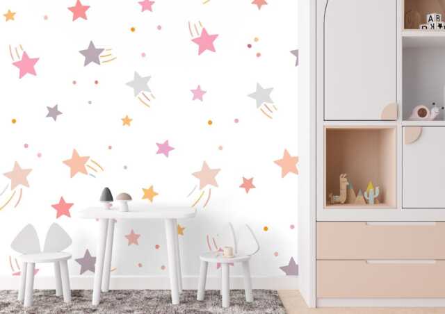 Pastel Star Wall Decals Kids Nursery & Bedroom Decor