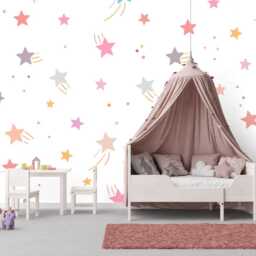 Pastel Star Wall Decals Kids Nursery & Bedroom Decor - thumbnail 2