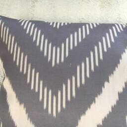 Silk Ikat Pillow Cover, Handwoven Style Cushion - 16x24 - thumbnail 2