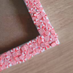 Candy Cane Clay Slices Photo Frame 4 X 6 Inches - thumbnail 4