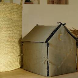 Toy Chest Dollhouse Cotton Gauze Khaki Color - thumbnail 4