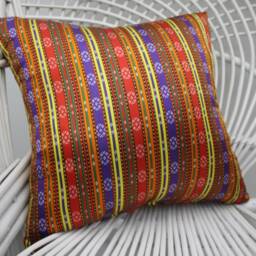 Kilim Pillow Cases, Covers, 18x18 Vintage Pillow, Both Sided Striped Mens Gift 13 - thumbnail 3