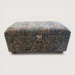 Large Long Storage Ottoman Box William Morris Tapestry Woodland Hares - thumbnail 1