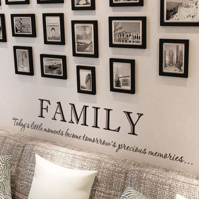 Family Today's Little Moments Become Tomorrow's Wall Art Decal Sticker Lettering Saying Uplifting Inspirational Quote Verse - 076 - image 1