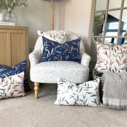 Langley Leaf Rosehip Cushion, Embroidered John Lewis Fabric With A Zip Fastening 16 - thumbnail 4