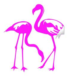 Flamingo Decal Pink Sticker - Tropical Art Cute Wall Decor Vinyl Stickers Animal Funny Bird Home Deco Die Cut Nursery Silhouette Flamingos - thumbnail 2