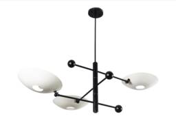 Orbital Brass Pendant Light, Mid Century Sputnik Chandelier, Custom Length - thumbnail 1