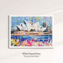 Sydney Opera House Landmark Abstract Oil Painting Framed Print & Canvas Large Sizes Wall Art Poster Travel Home Decor Interior Gifts - thumbnail 3