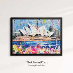 Sydney Opera House Landmark Abstract Oil Painting Framed Print & Canvas Large Sizes Wall Art Poster Travel Home Decor Interior Gifts - thumbnail 2