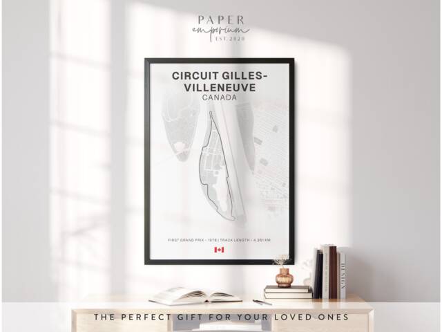 Gilles Villeneuve Track Art Print Motorsport Fan Gift - image 1