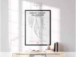 Gilles Villeneuve Track Art Print Motorsport Fan Gift - thumbnail 1