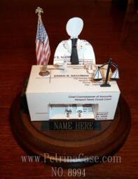 Lawyer Business Card Sculpture Attorney Desk With Usa Flag