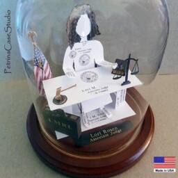 Lawyer Business Card Sculpture Attorney Desk With Usa Flag - thumbnail 2