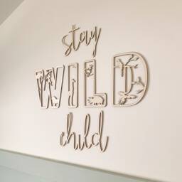 stay Wild Child Sign, Playroom Sign, Safari Nursery, Wall Lettering, Nursery Quote, Wooden Nursery/Playroom Decor - thumbnail 3