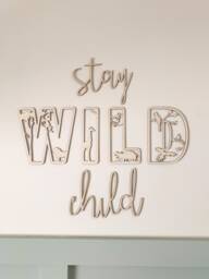 stay Wild Child Sign, Playroom Sign, Safari Nursery, Wall Lettering, Nursery Quote, Wooden Nursery/Playroom Decor - thumbnail 1