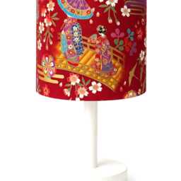 Geisha Lampshade Red Oriental Light Shade For Table/Ceiling Lamps - thumbnail 4